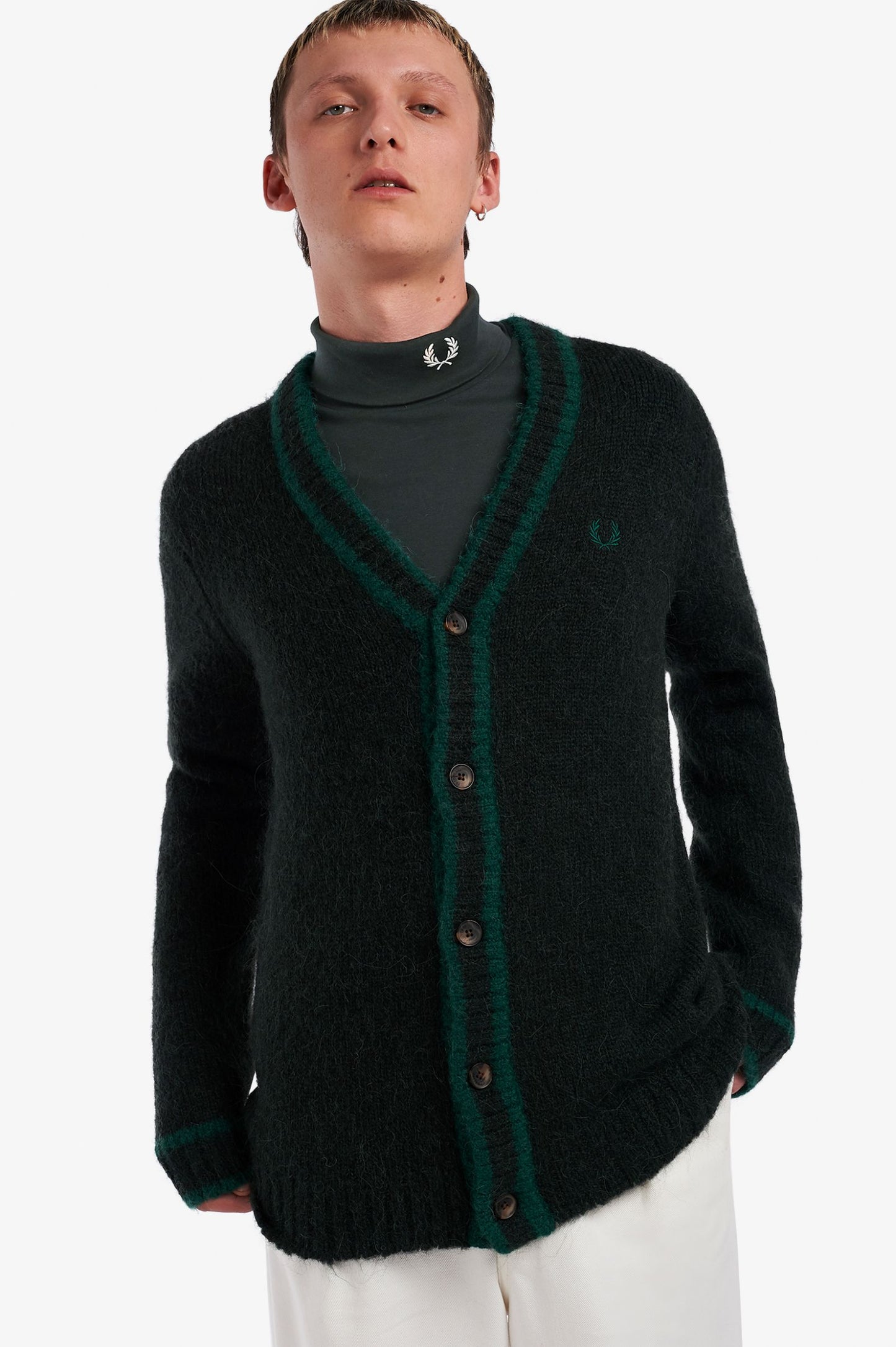 Fred Perry Roll Neck Night Green