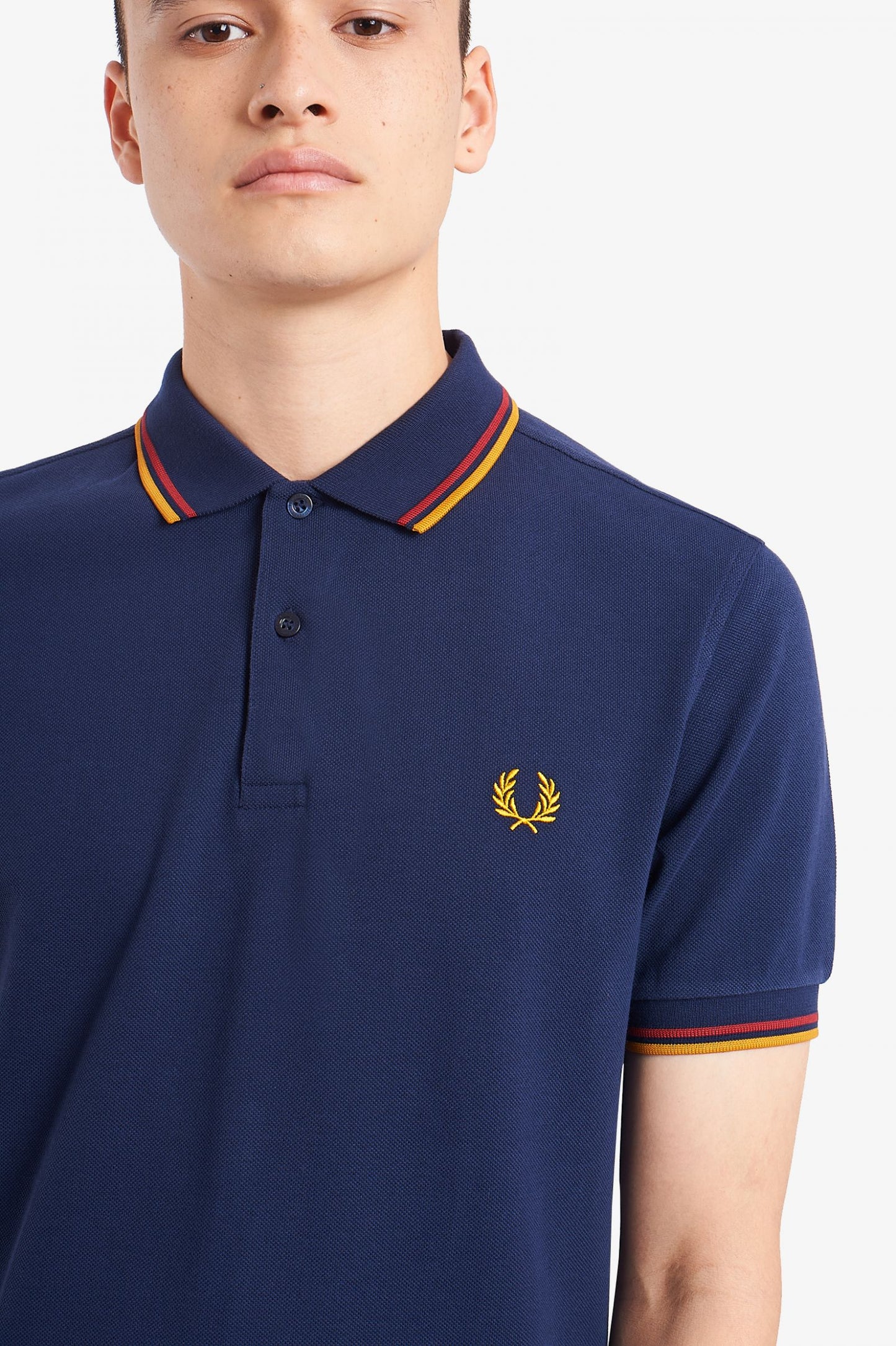 Fred Perry Polo M3600 Carbon / Red / Amber