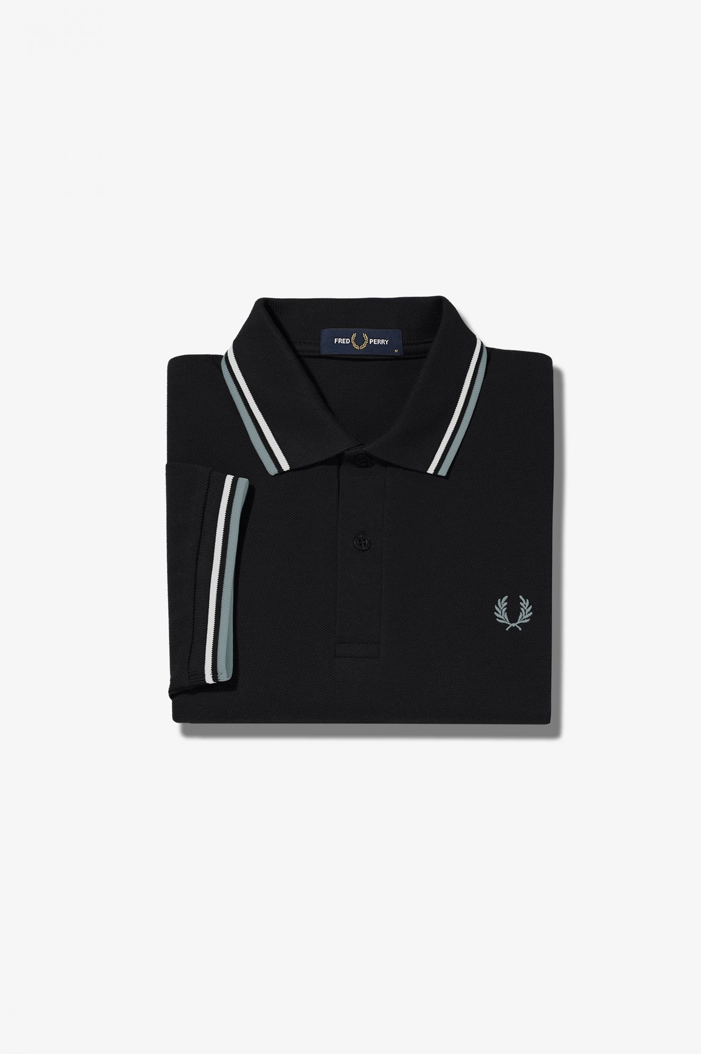 Fred Perry Polo M3600 Black / Snow White / Soft Blue