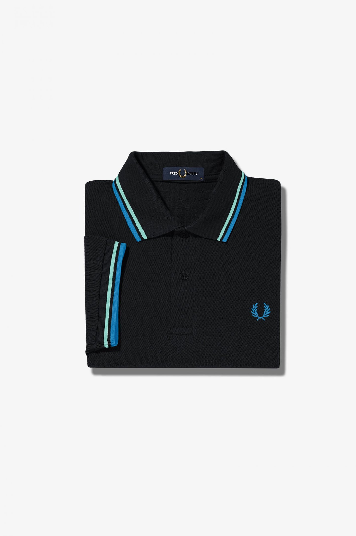 Fred Perry Polo M3600 Black / Wasabi / Vintage Sky