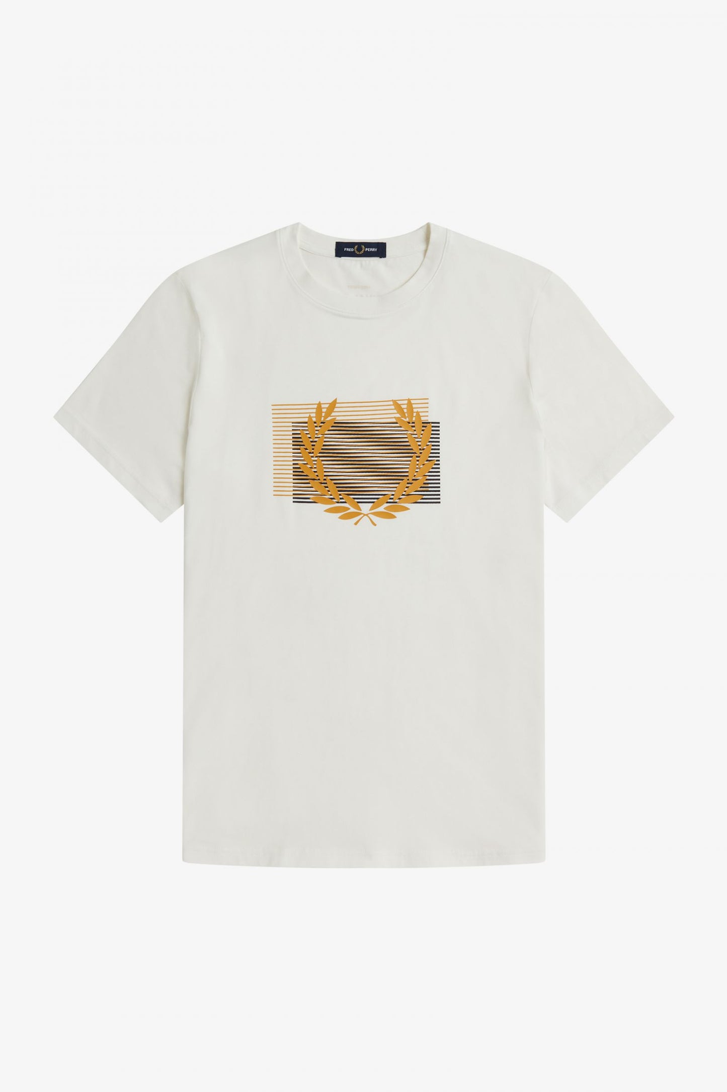 Fred Perry Glitch Graphic T-Shirt Snow White