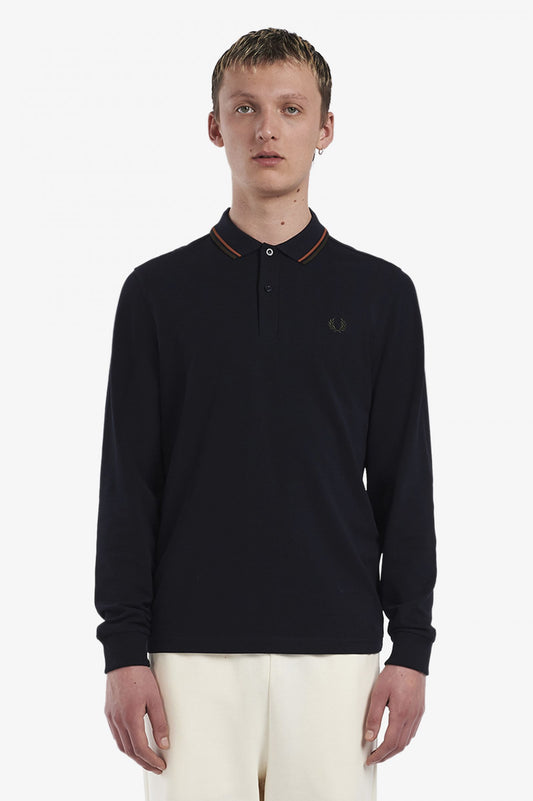 The Fred Perry Shirt Navy / Nut Flake / Nightgreen