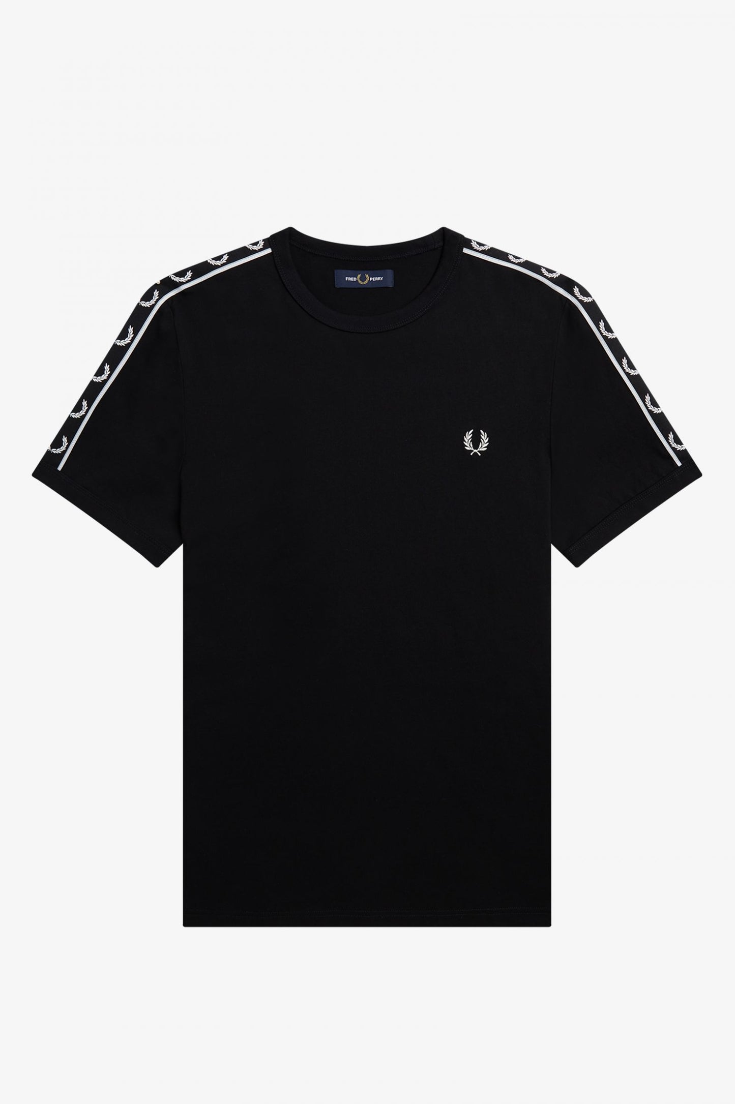 Fred Perry Contrast Tape Ringer T-Shirt Concrete / Black