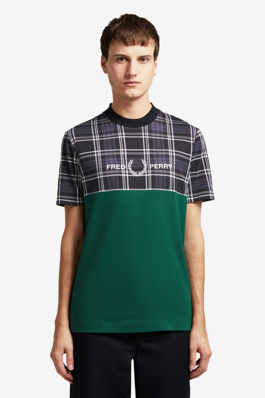 Fred Perry Tartan Panel T-Shirt