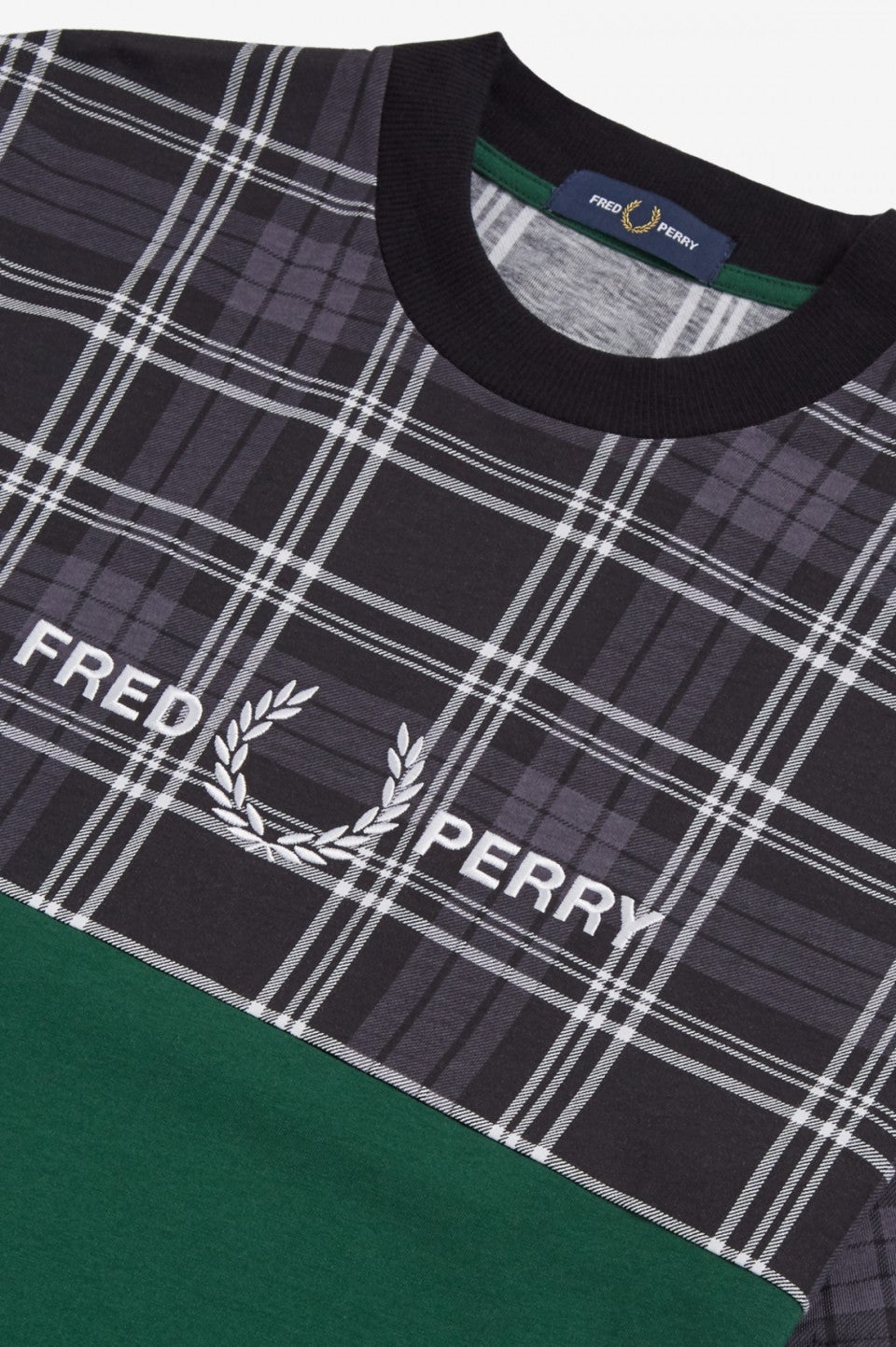 Fred Perry Tartan Panel T-Shirt