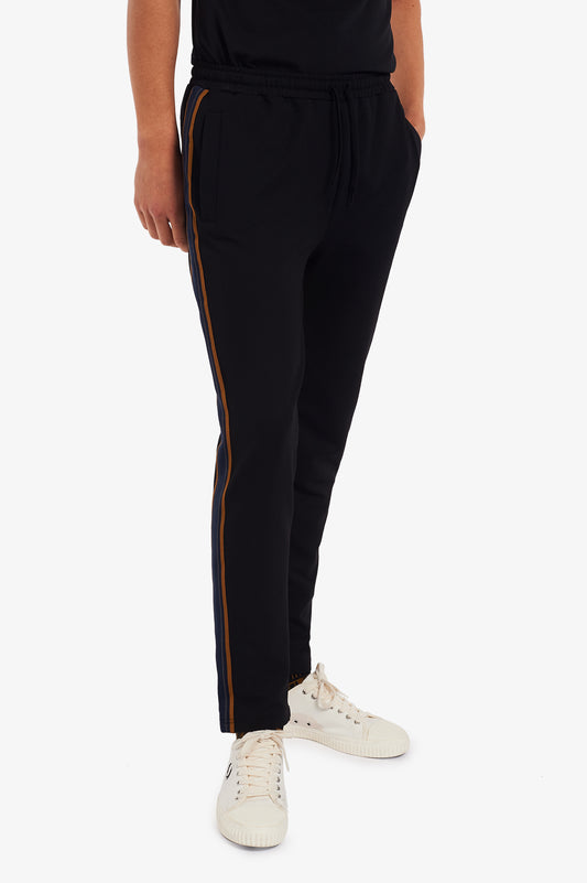 Fred Perry Striped Tape Track Pants Black