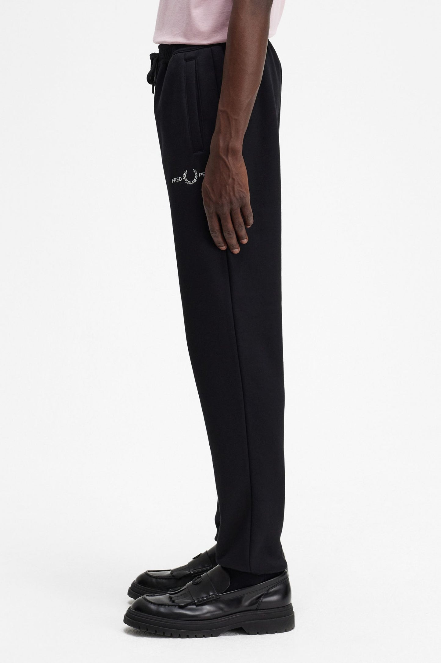 Fred Perry Embroidered Sweat Pants Black