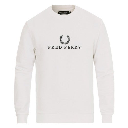 Fred Perry Crew Neck Sweater White